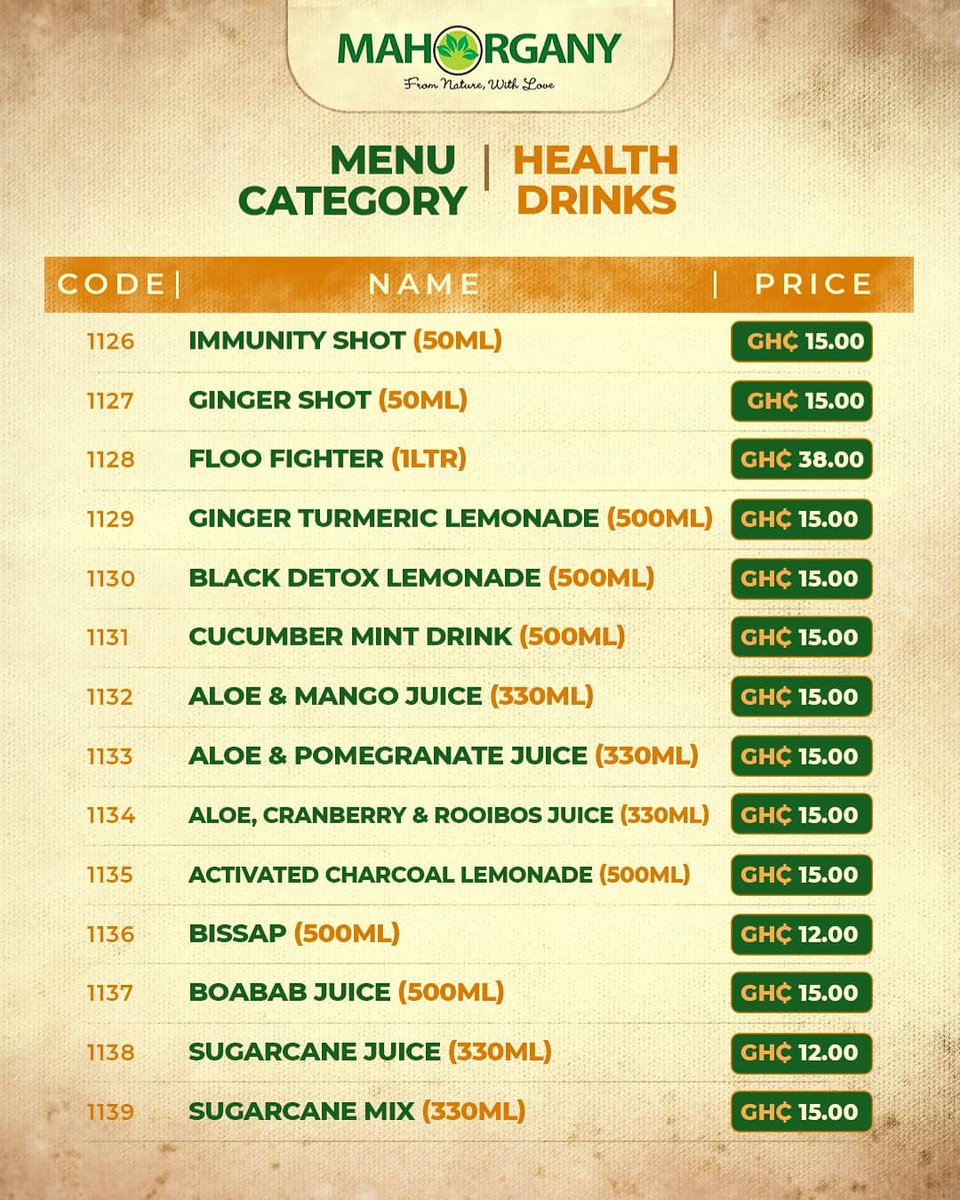 mahorgany_gh's tweet photo. #updatedmenu #LockdownGhana Yes we must stay home stay safe and most importantly stay healthy! 
.
Call 055 303 3796 to order your immune boosters ! 
.
Delivery via @shopnaw or Pick up from our Afrikiko branch only! https://t.co/6kJnnDBE6F