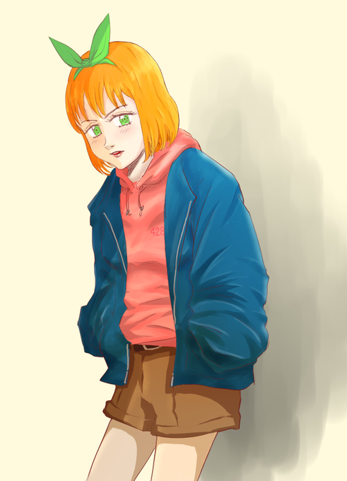 どんえふさんがTwitterに投稿した中野四葉(五等分の花嫁)のイラスト。