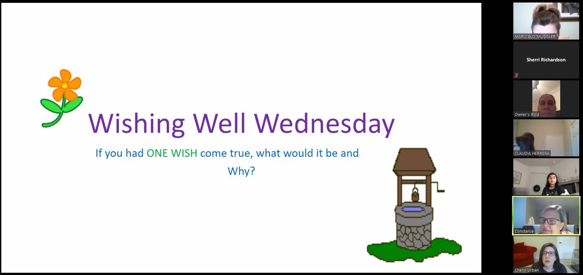 ChristieElem's tweet photo. 5th grade teachers and students are starting Wednesday off on a positive note with "wishing well Wednesday"! #christieconnects #connectingduringelearning @mugglerm https://t.co/LNncgKdEtT