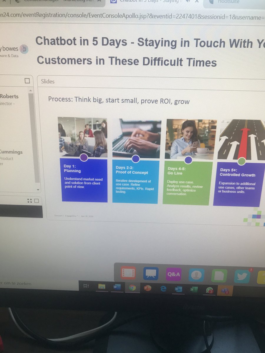 dkoorn's tweet photo. Even in een webinar van onze technologiepartner aan het leren hoe in de UK de chat oplossing in 5 dagen ‘live’ is gegaan en de werkdruk op het callcenter en webcare team terug te brengen. Met veel betere belevingen van zowel klanten als medewerkers door oa live takeover. https://t.co/7zWaV4lffJ