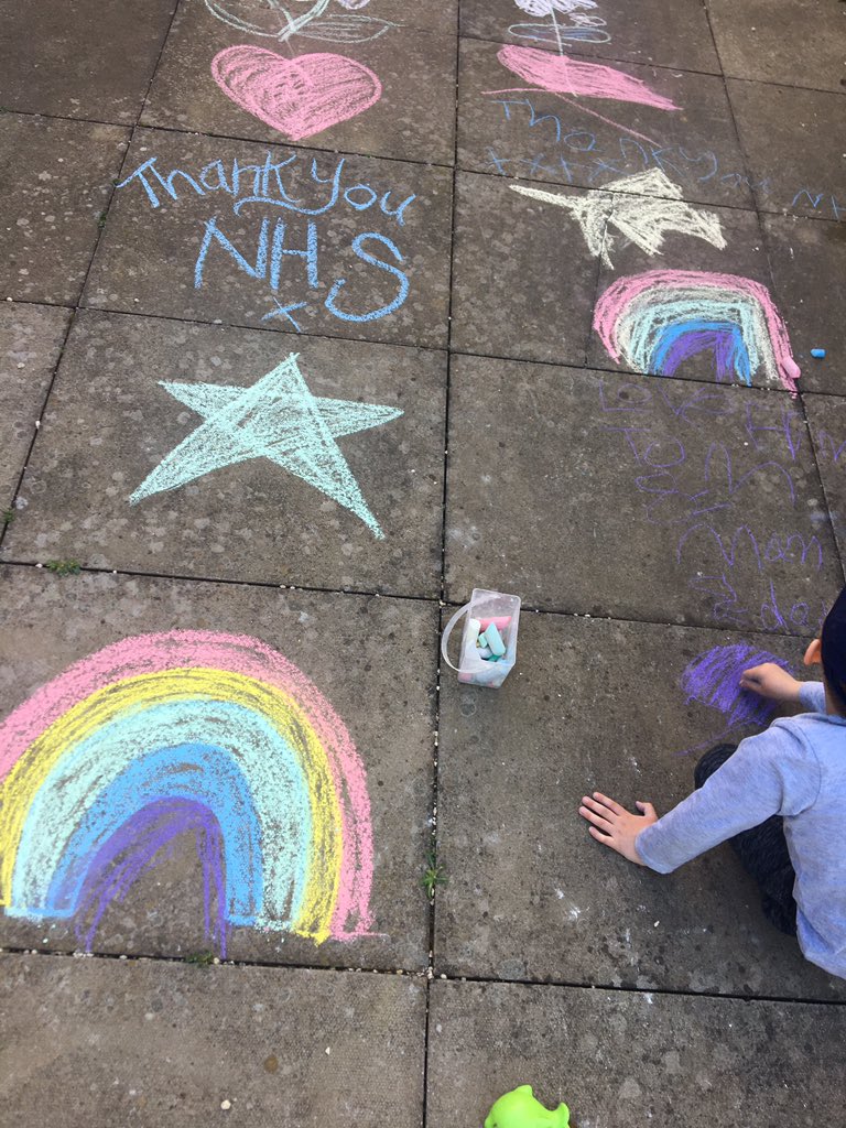 mrs_akw's tweet photo. Today’s #HomeSchooling is #art #rainbow #ThankYouNHS @ne_burnside https://t.co/fgfcuQAbMa