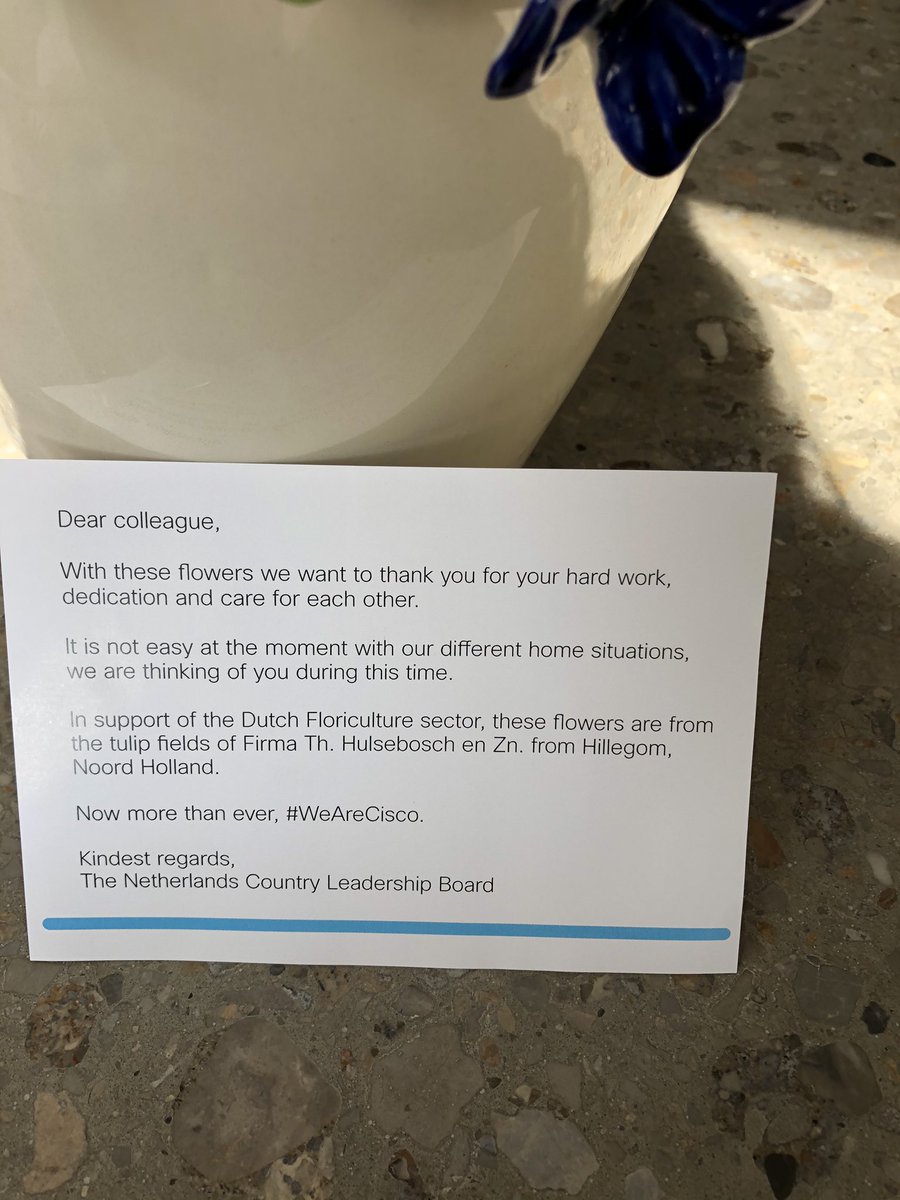 Thank you <a href="/CiscoNederland/">Cisco Nederland</a> ....what a warm gesture, nothing beats 💐 #cisconl #LoveWhereYouWork #WeAreCisco
