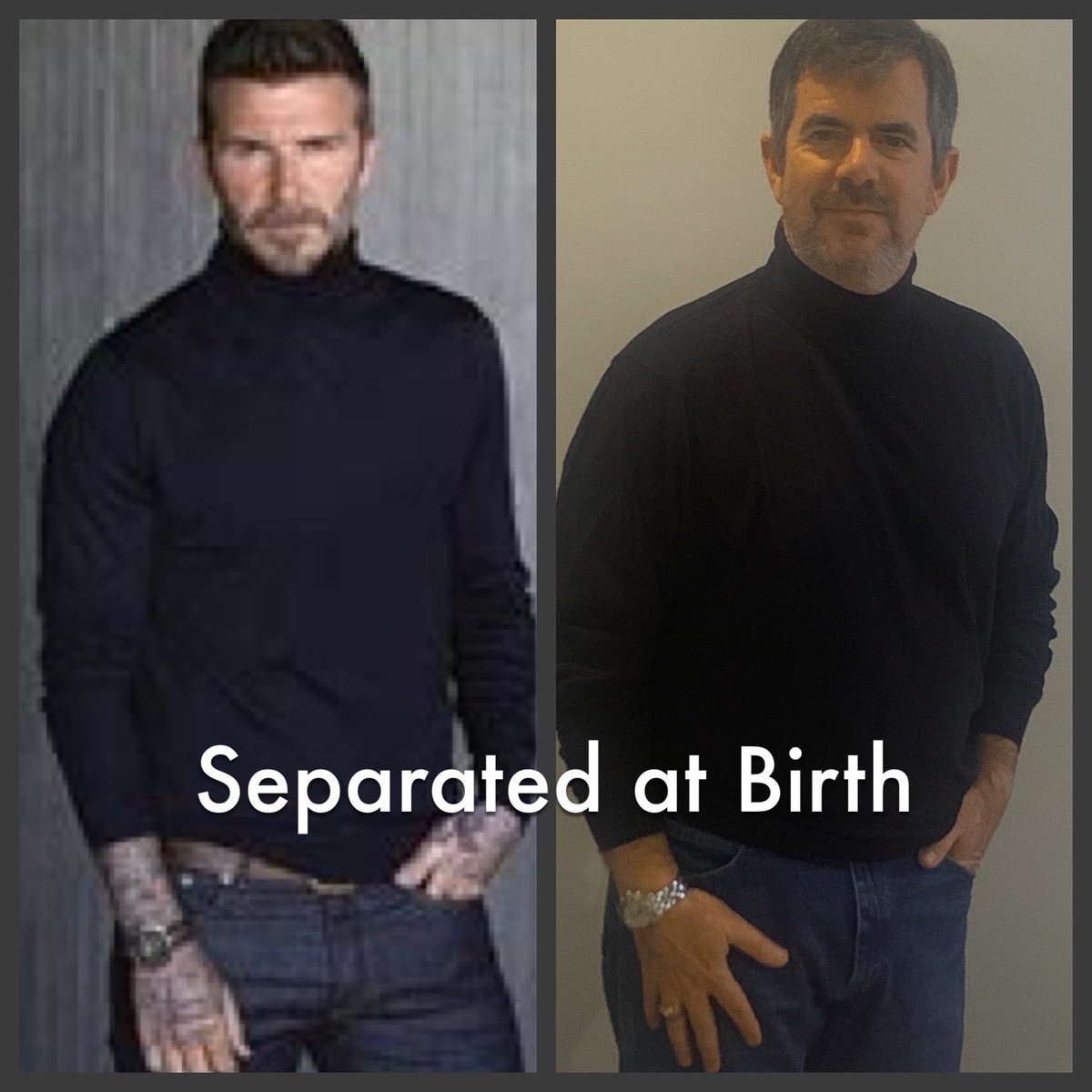 pooleman82's tweet photo. I know many of you are having trouble picking out who’s who. If you look close you’ll see David is in Navy and I am in black. Plus he is wearing a Tudor watch and I am sporting Tissot. Other than that I see your confusion https://t.co/ZhrkrFhs7l