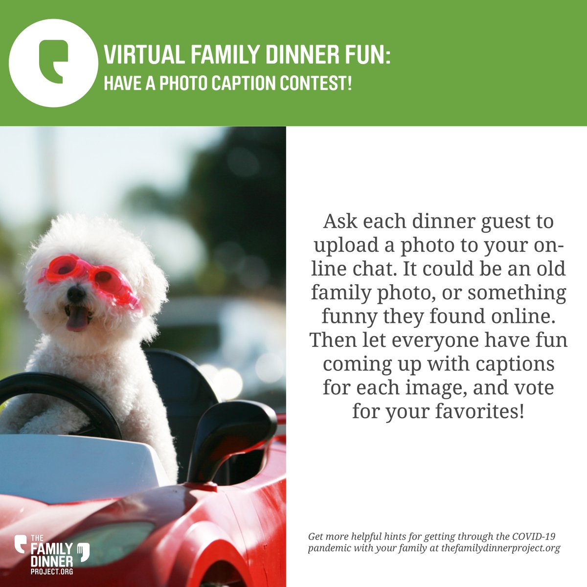 FDP_Tweets's tweet image. Planning a #virtual #familydinner for this weekend? Try this fun and easy online activity! #virtualdinner #dinnergames #fun #family #COViD19 #pandemic #stuckathomefun #stayhome