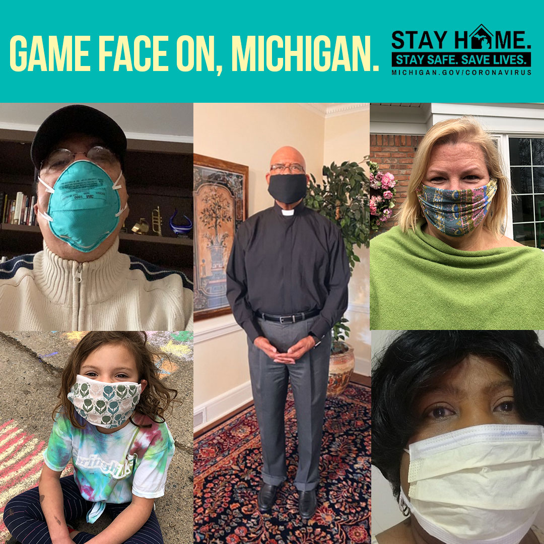 MichiganHHS's tweet photo. If you must go out, better protect yourself and others from coronavirus by wearing a mask. https://t.co/D3bzrqi6jT