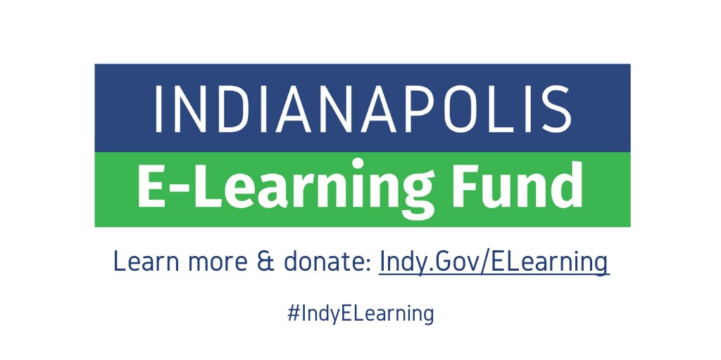 OEI will administer the Indianapolis E-Learning Fund in partnership with an advisory committee of Marion County school district & community leaders:  https://bit.ly/2VbO8xv   #IndyElearning