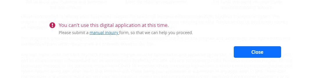 AmitDaveSE's tweet photo. Day 6 @ChaseforBiz @ChaseSupport and no access to the application yet... https://t.co/MrRbJ59iTj