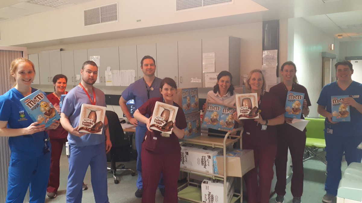 Radiography_UHL's tweet photo. Keeping the @ULHospitals #Radiographers motivated this Easter!! With thanks to #MarsIreland. #FrontLineHeroes #StayHomeSaveLives @WeHSCPs @iirrt https://t.co/tLMuZ1L7pH