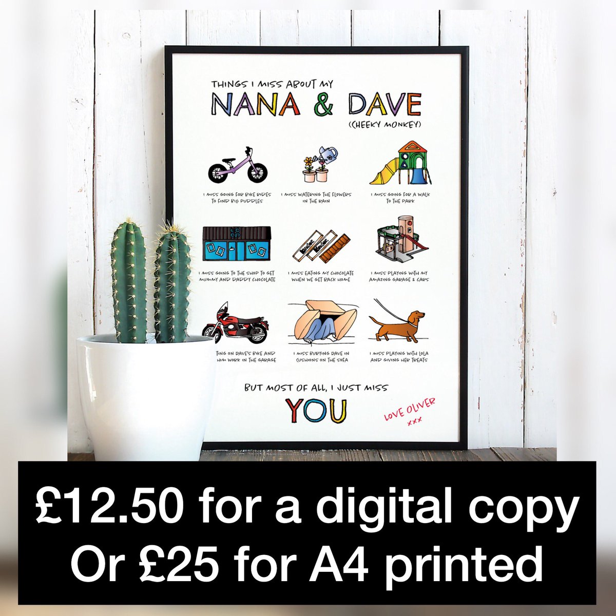 fabdesignuk's tweet photo. ‘Missing You’ posters - can be personalised to your loved one with all the things you or your little one misses during this strange time. Digital image £12.50 / A4 printed £25
#isolationcreation #isolation #isolationgift #familygifts #lockdown2020 #familyactivities #familyideas https://t.co/dAd6NhjvKI