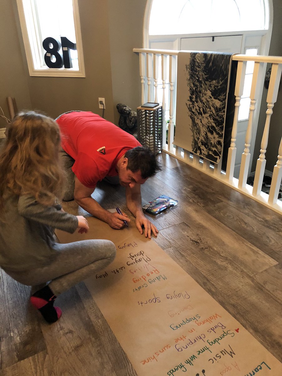 PaquetteLois's tweet photo. Early this morning, before beginning our online learning for the day, Addison &amp; I had a chat about some of the things we miss right now. I decided we could make a list of things that bring us joy &amp; pointed out how many of things, on this list, that  we can still do. #perspective https://t.co/4SKmxip3fy