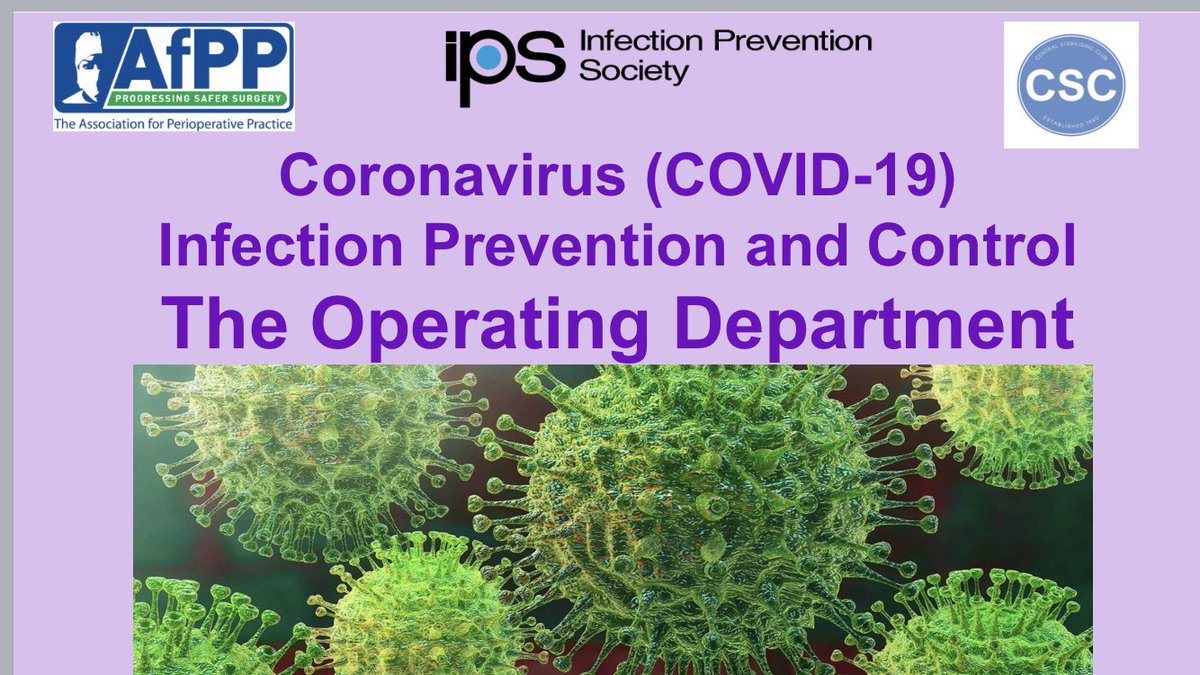 club_csc's tweet image. IPS collaboratively with the Association for Perioperative Practice (AfPP) and the Central Sterilising Club (CSC) COVID-19 infection prevention &amp;amp; control for the Operating Department based  on the PHE guidance.
ips.uk.net/files/2215/863…