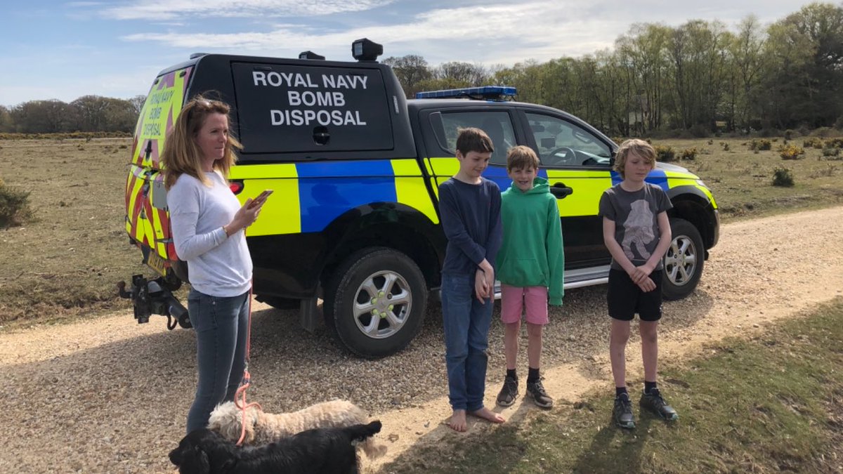 Peter_Henley's tweet photo. Have you been doing lock-down clearing out? Found anything? Alice Bubear from Beaulieu in Hampshire found a WW1 grenade 💣 in the gutter... https://t.co/RRBr6UQIuc