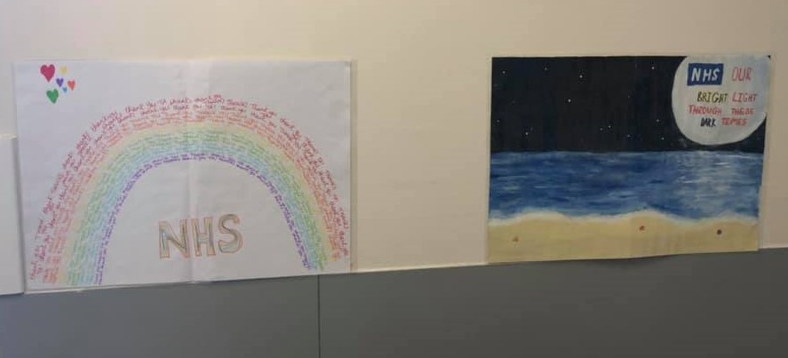 A massive thank you to all the children who have sent us hundreds of drawings for our HOPE wall at #JamesCookHospital. We would really like to create HOPE walls in all of our hospitals and community sites.💙 #OurNHSPeople #Steesstaff #ThankYouNHS