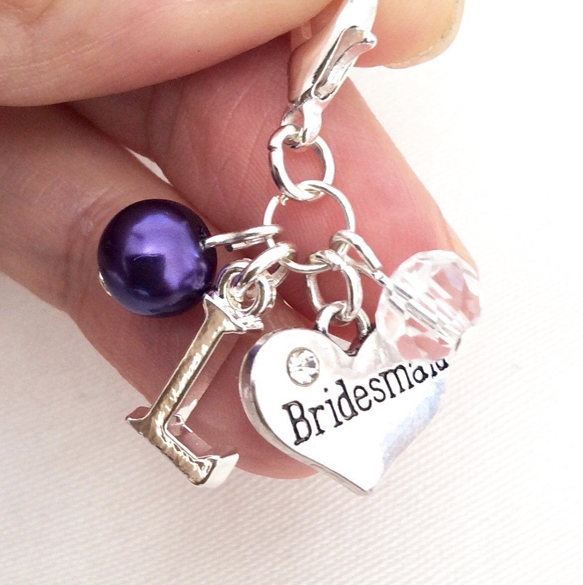 Excited to share this item from my #etsy shop: Personalised Charm #bridesmaids #jewelry etsy.me/34nqNwQ