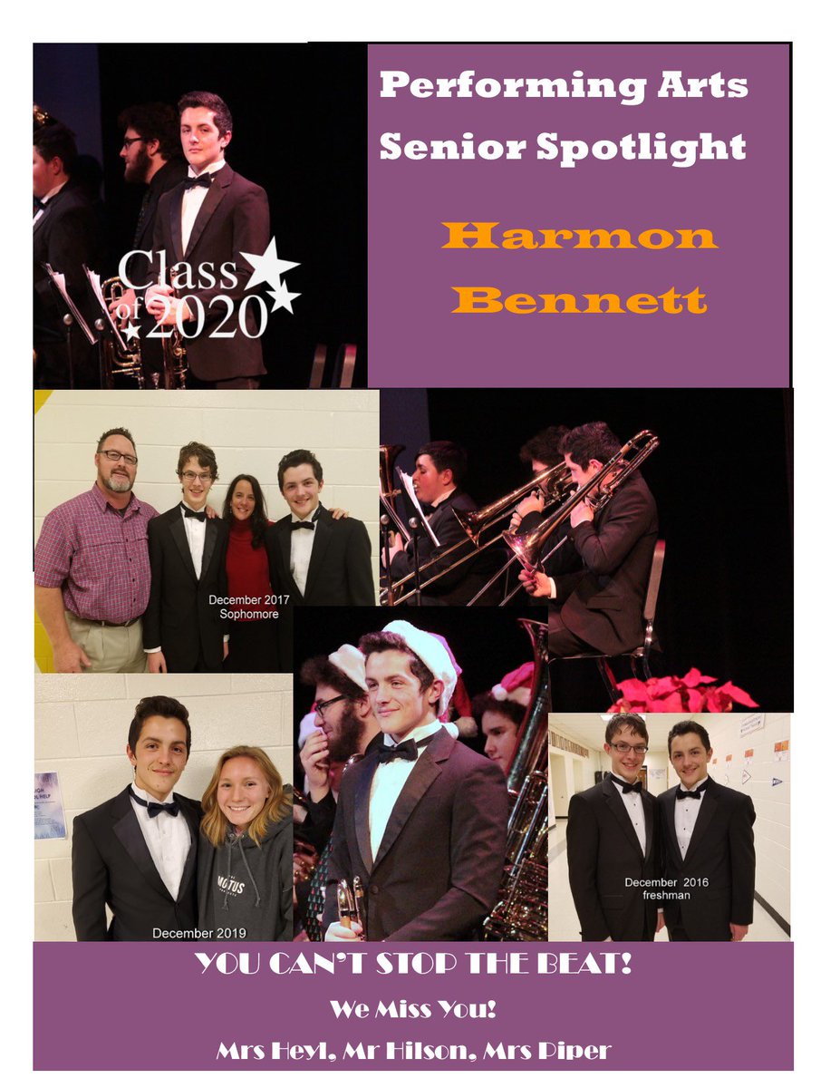 Today’s Performing Arts senior spotlight is Harmon Bennett. Harmon is a dedicated 4 year trombone player. We can’t wait to see what he does at college ! <a href="/McDonoughHS/">McDonough H.S.</a> <a href="/mcdonoughchoir/">McDonough Choirs</a> <a href="/FineArtsCCPS/">Charles County Public Schools Fine Arts</a> <a href="/CCPS/">Charles County Public Schools</a>