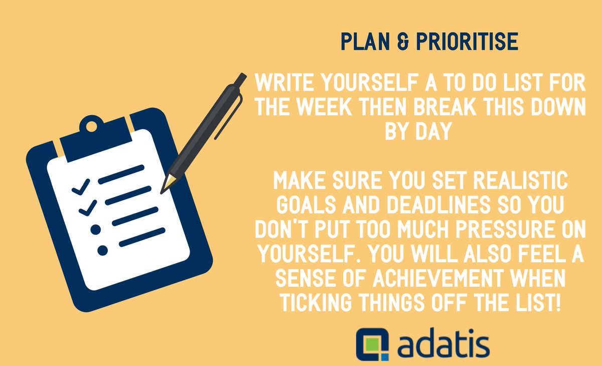 Tip number two for dealing with work place stress - Plan and Prioritise. #StressAwarenessMonth