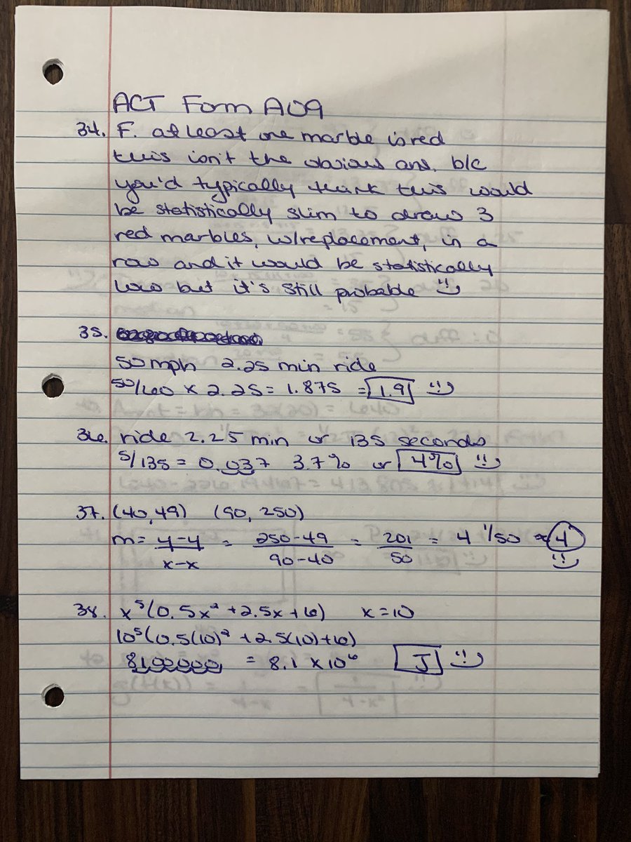 MCEMTHDept's tweet photo. PreCalc: ACT form A09 problems 34 - 50. Please make sure you use these to help work through the problems when you get stuck or to check your answers. If you need more explanation or have questions, please ask. Don’t forget to watch the videos on google classroom. https://t.co/BWhdxM5SMb
