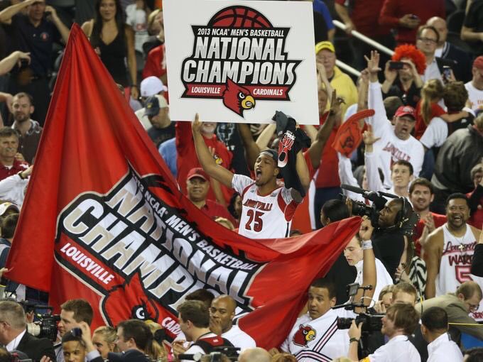 2dayOnX's tweet photo. TODAY IN HISTORY: 7 years ago today (4/8/13), Louisville defeated Michigan 82-76 for the 2013 NCAA National Championship; 3rd title in school history. #L1C4 https://t.co/wgGDMMvxdn
