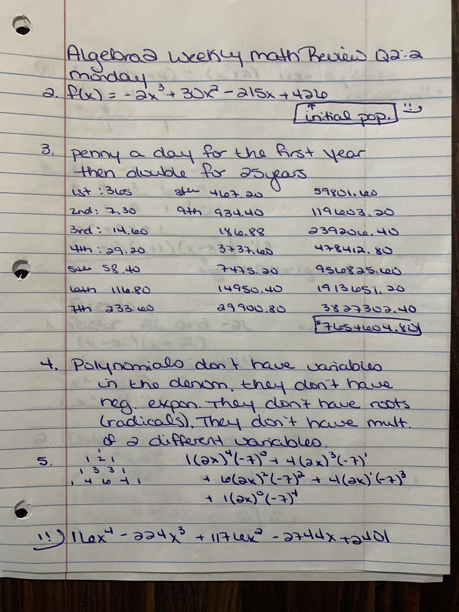 MCEMTHDept's tweet photo. Alg 2: weekly review Q2:2 notes. Here are several worked problems to help with our weekly review worksheet. I’ve tried to work through several problems and do a variety of problems. If you need me to work through others, please ask. I’m happy to help. https://t.co/ayeKw1OILb