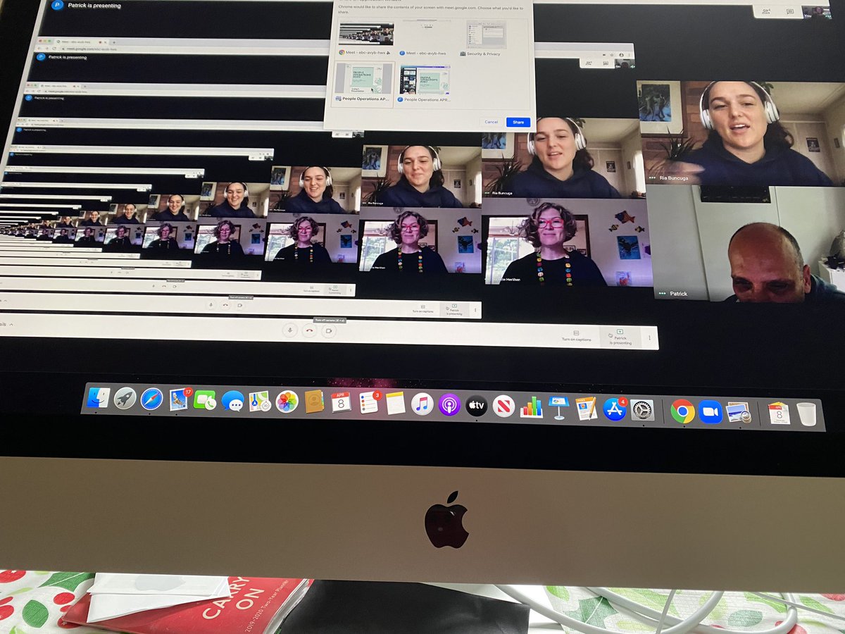 nanherlihen's tweet photo. A meeting within a meeting within a meeting within a meeting .... ah the joys of embracing technology in all forms and learning on the fly as we prepare to deliver an online Thursday seminar #WFH #ConnectingOnline #ContinuallyLearning https://t.co/2FgmZibxxO
