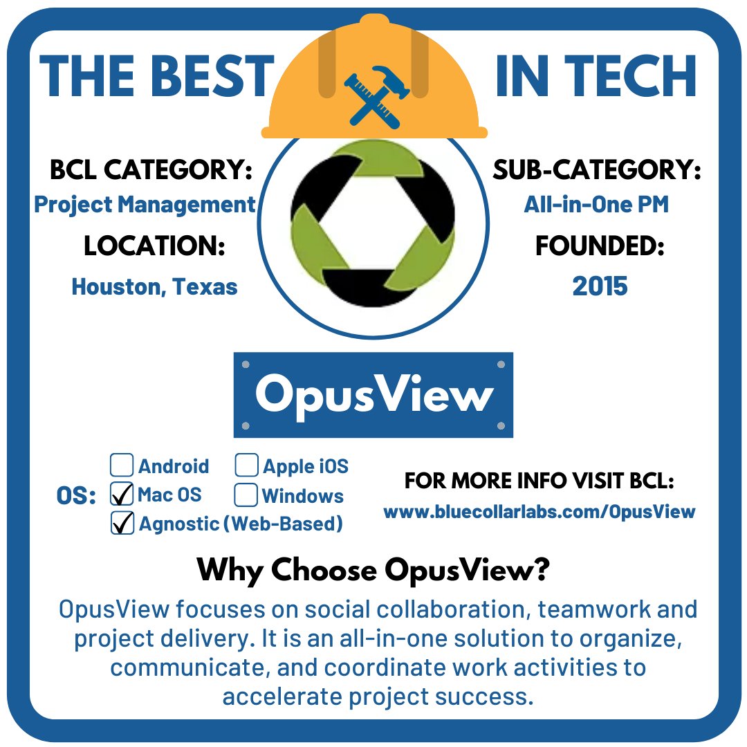 TECH OF THE WEEK: OpusView from <a href="/IdeasCast/">OpusView - Social Software for the Enterprise</a> 

OpusView is a "social software for the modern workplace" that harnesses the latest concepts in project management and user design to provide an accessible solution for users of all ages.

 buff.ly/3avO3uY

#TechOfTheWeek