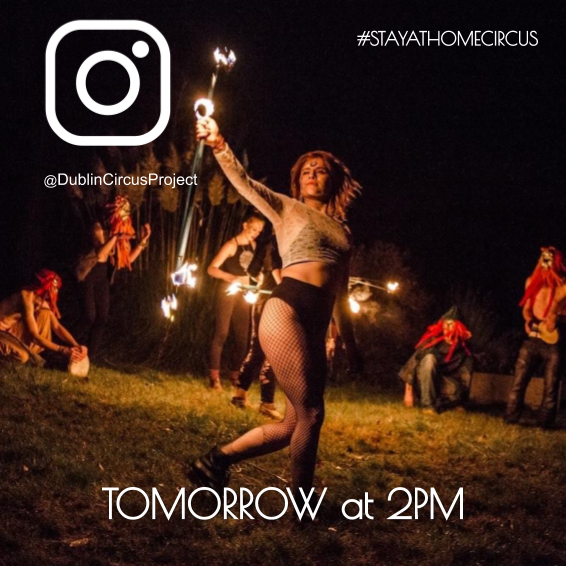 DublinCircus's tweet photo. Tomorrow Thursday at 2pm #StayAtHomeCircus with #DublinCircusProject
Join us for a Fire performance by LABracadabra on our Instagram, live from Thailand.
Follow LABracadabra on Facebook at https://t.co/Lfk718Y7BU
#Circus @ISACSIreland #CircusIreland #Covid19 #aerialcircus https://t.co/0YxgPtL4T8