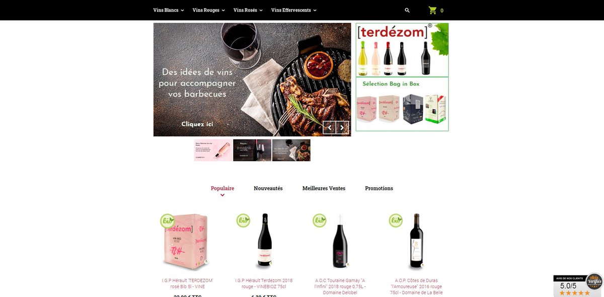 Vinebioz's tweet photo. Notre site de e-commerce https://t.co/6JVlBwQXw7 fait peau neuve pour le printemps !
Nouveau design, nouveaux vins, nouvelles sélections thématiques (Pâques, rosés pour l’été, vins pour les barbecues, Bags in Box 3litres, 5 litres et 10 litres) https://t.co/cJ9YNoQfDg