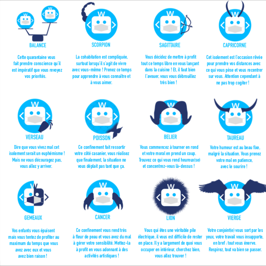 Après notre petit poisson d'avril, voici notre #horoscope de ce début de mois ! 🔮 
Et c'est un spécial confinement, évidemment !