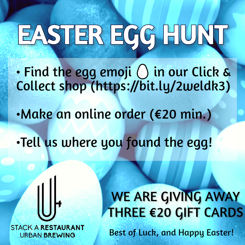 ubrewingdublin's tweet photo. Easter Egg Hunt Giveaway!
Find the egg emoji in our shop🥚https://t.co/Uk62JqlrWb Place an order, and let us know in the notes where you found the egg. We have three €20 gift cards to give away! Best of Luck! 🍀 Full Ts&amp;Cs: https://t.co/I1RTJTCwNL https://t.co/1RgbWUBBY7