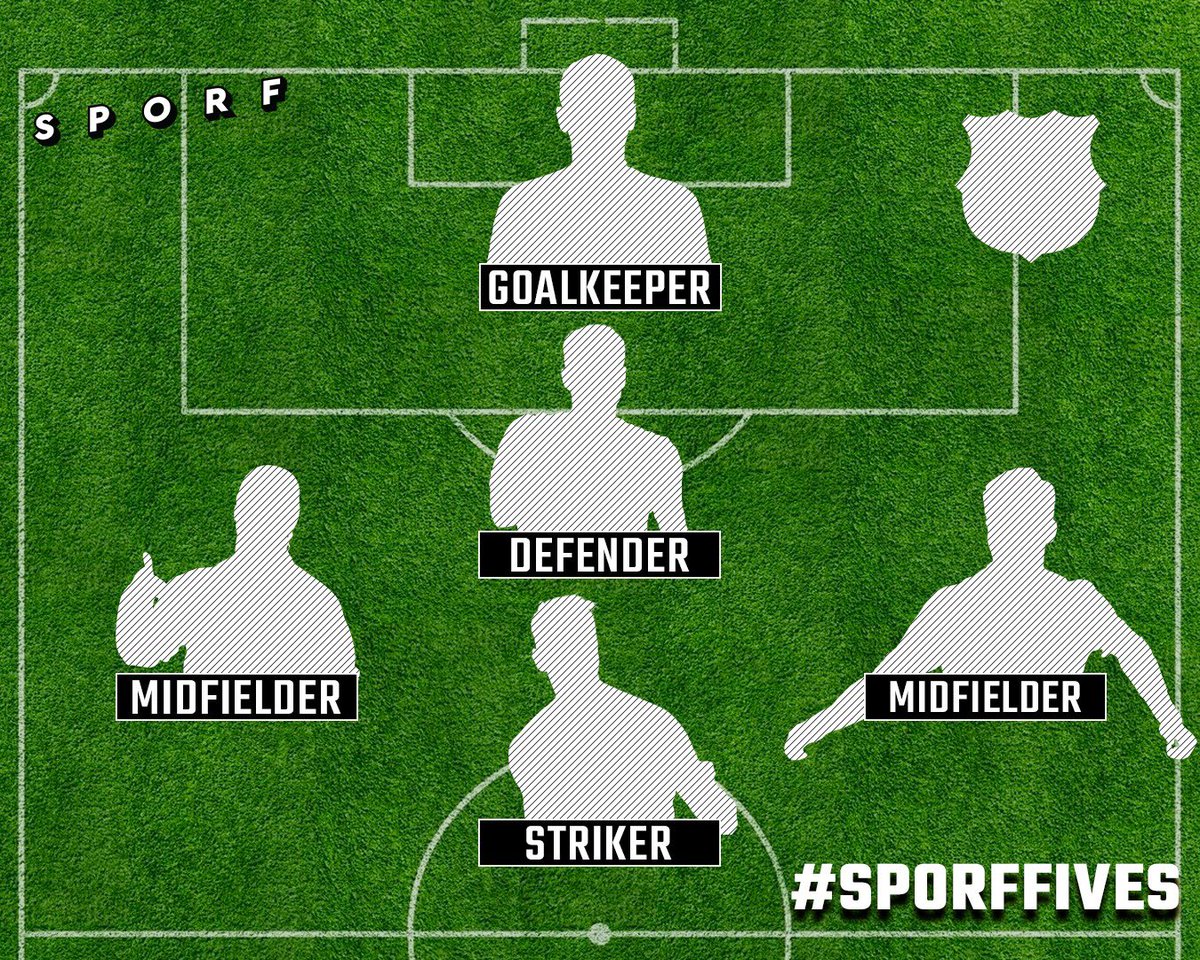 Sporf's tweet photo. 🖐 Pick your dream 5-a-side team:
⚠️ RULES:
5️⃣ The 5 players must have played for the team YOU support - past or present.
✍ Quote this using #SPORFFives with your 5 players and nominate 3 mates.
🤔 Who can make the best team? https://t.co/1f1Jm6z6CS
