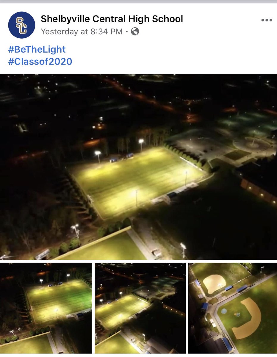 taressa_wright's tweet photo. @Kreager @ShelbyvilleCHS  lighting up the night for our Seniors &amp; all our Eagle Family!! 🦅 https://t.co/VptsSIXHHr