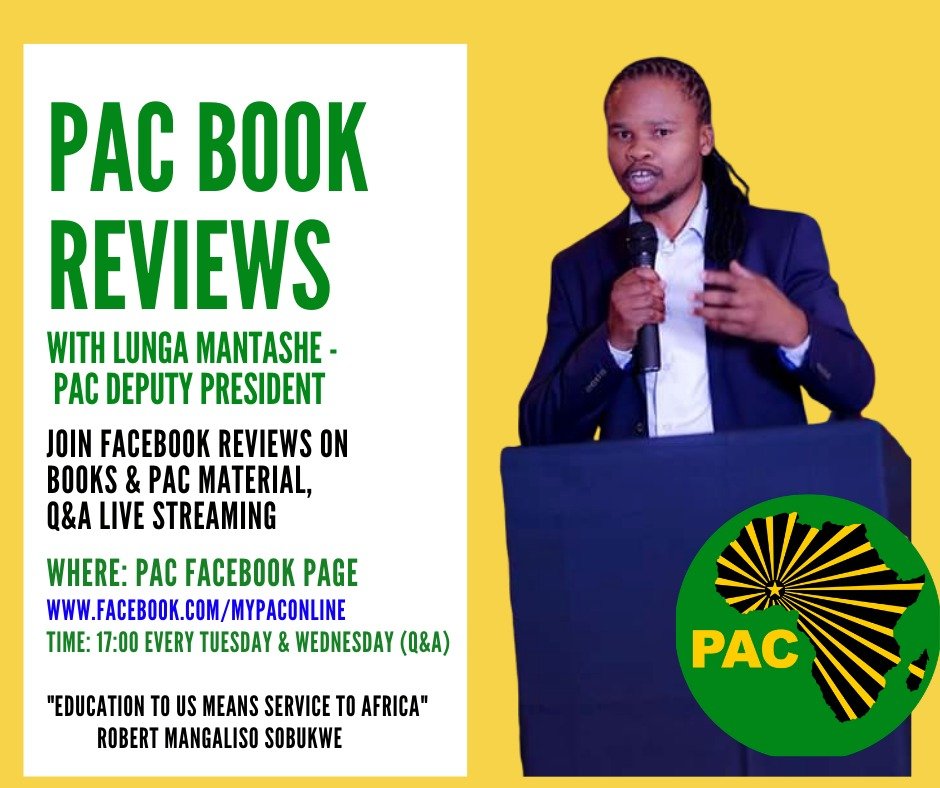#KnowYourPAC Today we launch launch PAC reading material/book led by Dep President Lunga Mantashe wherein on weekly basis he will briefly outline the material recommendation for PAC members &amp; public via recorded video in all social media platforms, followed Live streaming of Q&amp;A