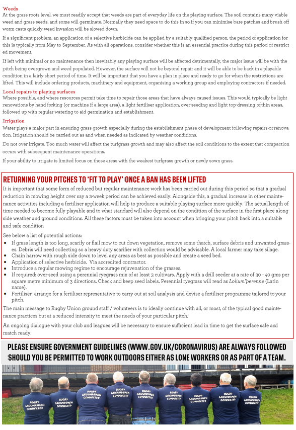 RFU Groundsmen Guide during these restrictive times.  <a href="/ECRURUGBY/">Eastern Counties RU</a> <a href="/EastMidsRugby/">East Midlands Rugby</a> <a href="/nldrfu/">NLD RFU</a> <a href="/FOR_LRU/">Leics Rugby Union</a> @RFUWarwickshire