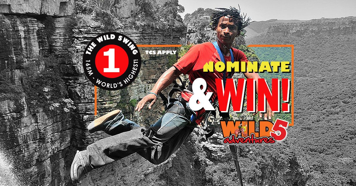 wild5adventures's tweet photo. Nominate a friend & if chosen BOTH you & your buddy will WIN FREE tickets to do our LEGENDARY WORLDβS HIGHEST Wild Swing!
More info https://t.co/XtHhJxxtvx
#Nominate #Win #KZNSouthCoast #Competition #InstaCompetition #CertificateOfExcellence #MeetSouthAfrica #Adventure https://t.co/WCl6cRJCny