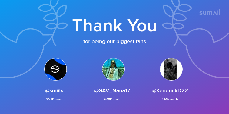 strvker_'s tweet photo. Our biggest fans this week: smiilx, GAV_Nana17, KendrickD22. Thank you! via https://t.co/mjAm8IyXp3 https://t.co/ADlQyzAFoU