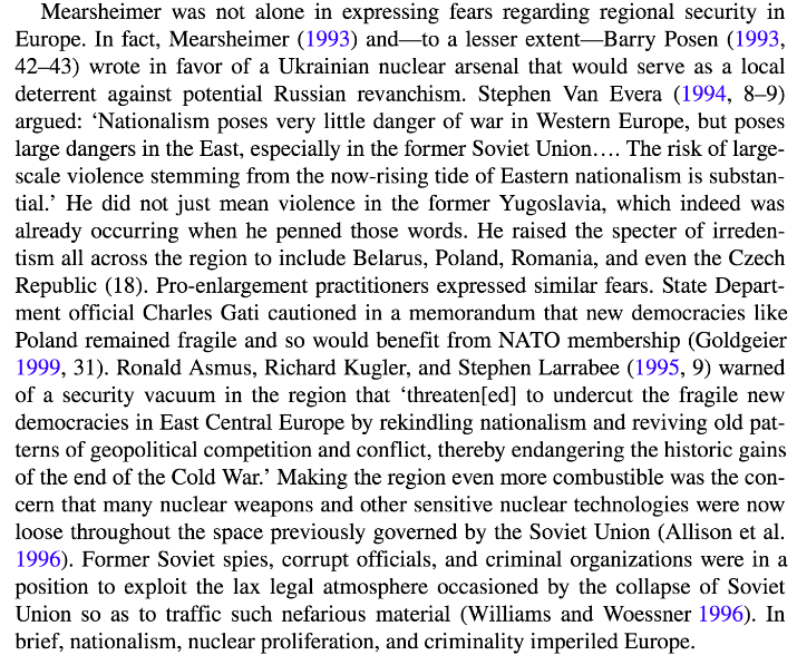 On 1, I first revisit predictions made in the early 1990s. Many scholars envisioned a grim future for post-Cold War Europe, a continent that would be much beset by loose nukes, violent nationalism, interstate war, and transnational crime, at least in its centre and east.