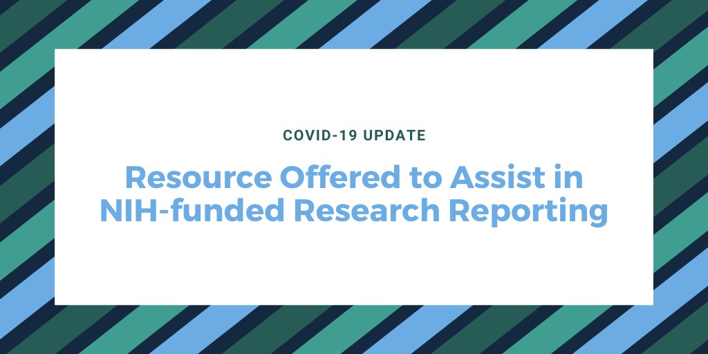MCW_GCO's tweet photo. (1/2) We've drafted boilerplate language/information to assist investigators & research teams when reporting the effects of the COVID-19 pandemic on current NIH-funded research. Find it on Infoscope, https://t.co/cWU2KGVRlS. #RPPR #tipsbeforeyousubmit https://t.co/MtUhiupYd0