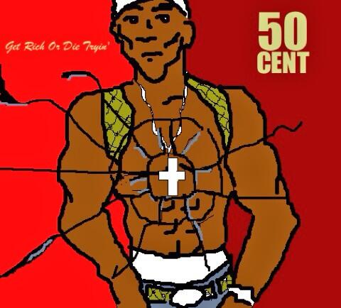 50 Cent - Get Rich or Die Tryin'  @50cent  #AlbumsInMSPaint