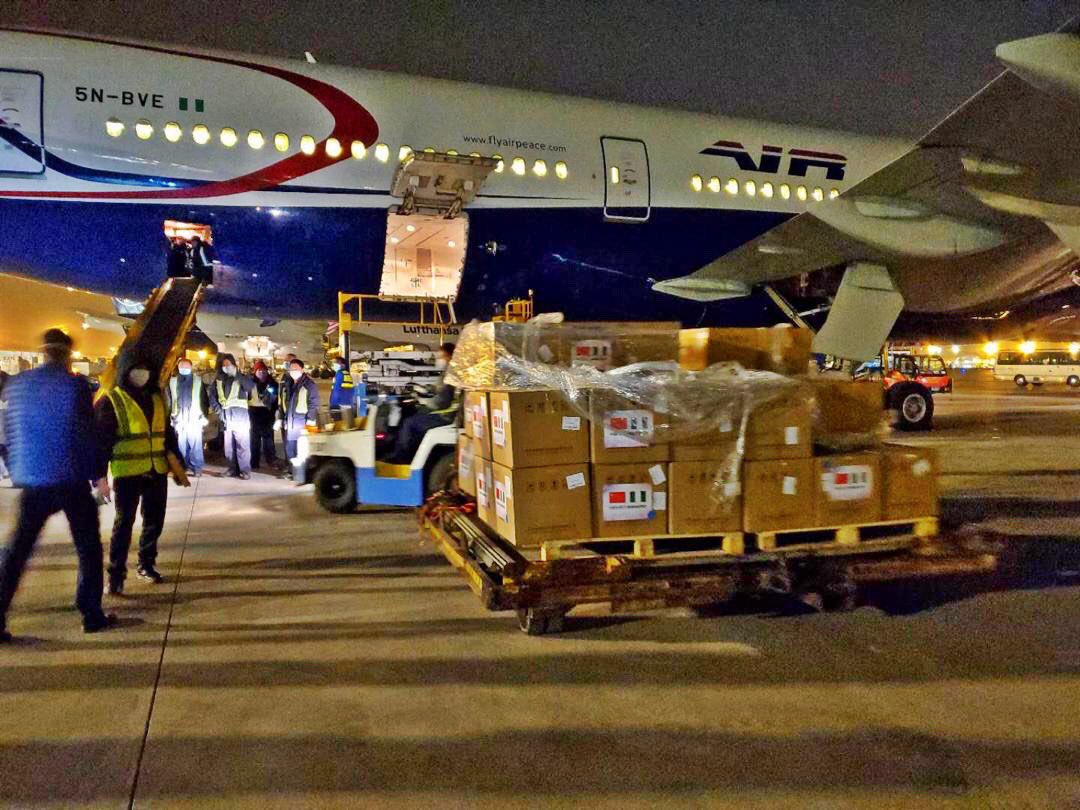 Say “Hello” to the six-man crew that flew for 14 hrs non-stop to Beijing. Our B777-200ER aircraft, which left for Beijing, China, yesterday, has landed at the Nnamdi Azikiwe International Airport, Abuja today at 16:25 with the second batch of FG's medical supplies to fight the -