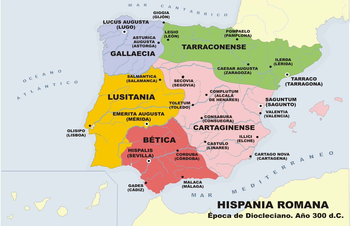 2/ The first major event for Christianity in Iberia was the Synod of Elvira, held in present day Granada around 306 CE, then part of Baetica. Its main goal was to determine the course of action to start removing paganism in Iberia, as it was still a broadly pagan region.