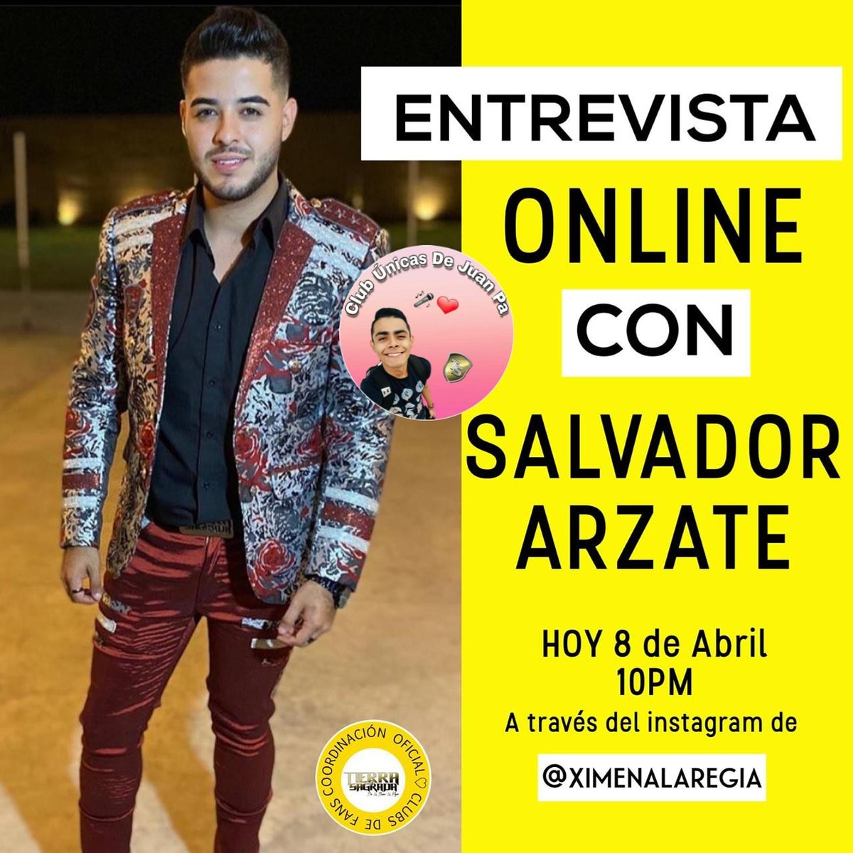 Maye31GC's tweet photo. También hoy no te puedes perder la entrevista Online de @Ximenalaregia con Salvador 10:00 pm
#EntreLoBuenoYLoMalo 
@UnicasDeJPB @tierrasagrada1 https://t.co/xfRjxRbRv1