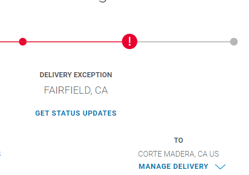 tedvanderlinden's tweet photo. @FedExHelp  - package has been pending w/ Delivery Exception in Fairfield, CA since 3/25.  Numerous calls w/ Customer Service on 3/26, 3/31, 4/1, 4/3 and 4/8.  What the heck is going on?    Now you're telling me to file lost package claim? https://t.co/XLuuYCRdQJ