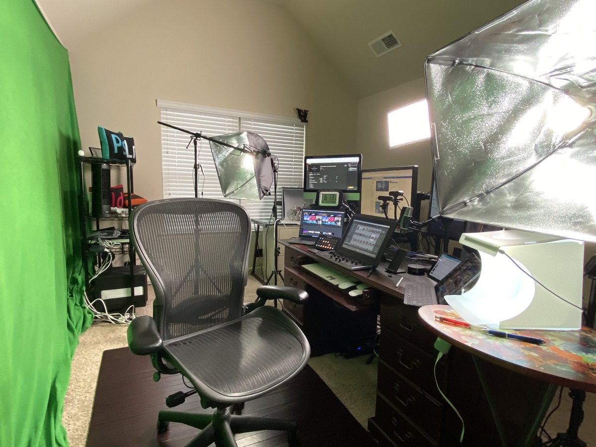 terryleewhite's tweet image. A Behind the Scenes Look at My #WFH Creative Setup #AdobeCreativeSetup #AdobeLife #WFHSetup #StayHome #StaySafe #livestreaming
