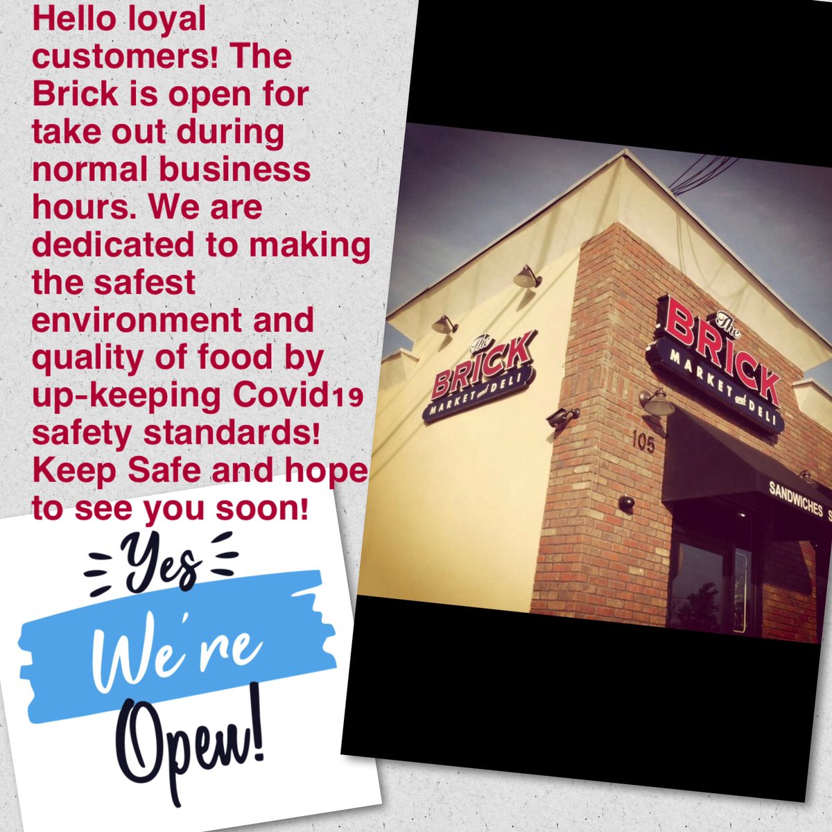 Brick Market & Deli (@brickmarketdeli) on Twitter photo 