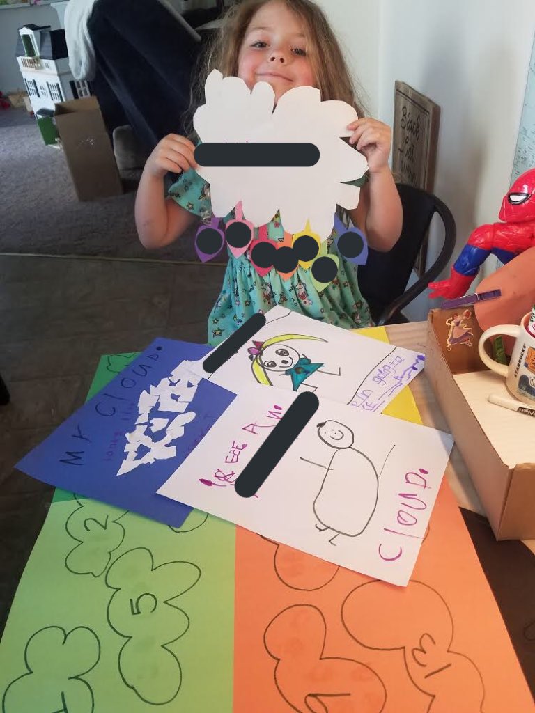 AliensEndeavour's tweet photo. Today’s activities were all about clouds for Eric Carle’s book “Little Cloud.” We practiced using our finger muscles to make a Name Rain Cloud and tore pieces of paper to make a shape cloud! We even performed a science experiment to see how wind blows! ⛅️🌧🌬#nhtschoolstogether https://t.co/FOT2JVqybv