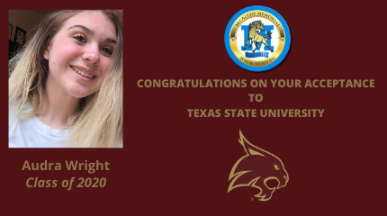 MustangGoCenter's tweet photo. Congratulations to Audra Wright on her acceptance to Texas State University!!! @Pride_Mustangs @ramjrcastillo @BeccaBechtold @mcmemorialchoir https://t.co/X4SC3YPGnS
