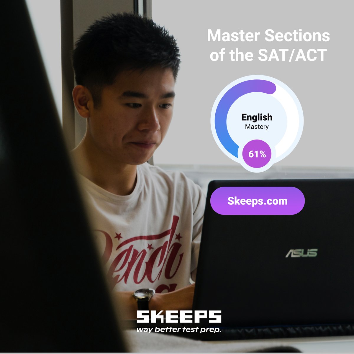 SkeepsLearning's tweet image. Are you good at math and horrible at reading? Or vice versa? Skeeps will help you master each section of the SAT/ACT exam. Get free help now at Skeeps.com.