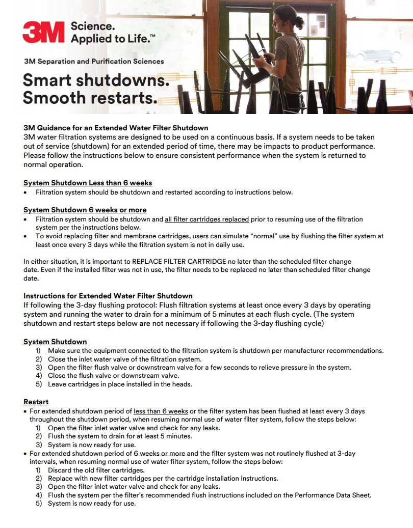 cfed_services's tweet photo. Check out this quick, easy guide to help shutdown and restart your 3M Water Filtration Systems!

#3M #waterfiltration #tipsandtricks https://t.co/9hzcb0a0qa