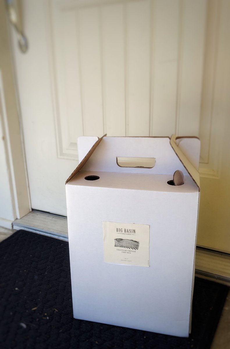 bigbasinwine's tweet photo. With our tasting rooms closed, we're offering complimentary local (within 30 mi) delivery on orders of 3+ bottles. Place an order today and also get an extra 10% off! #bigbasin #bigbasinvineyards #scmwine #socialdistance #quarantwine #stayhome #wine #winetime #drinklocal https://t.co/mdWfCc9kRq