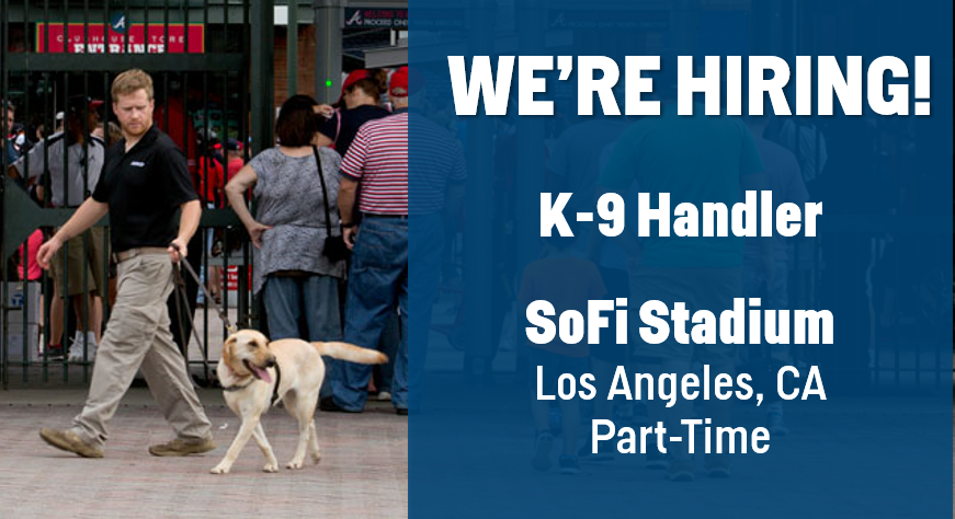 Constellis's tweet image. Are you an experienced K9 Handler looking for your next opportunity? Join our venue security team in Los Angeles at the SoFi Stadium. Don’t wait – apply today! bit.ly/K9_LA_PT #hiringnow #recruiting #K9handlers